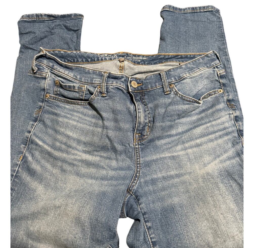 Torrid Perfect Boyfriend Ankle Vintage Stretch Jeans, Light Wash, Size 14 Tall